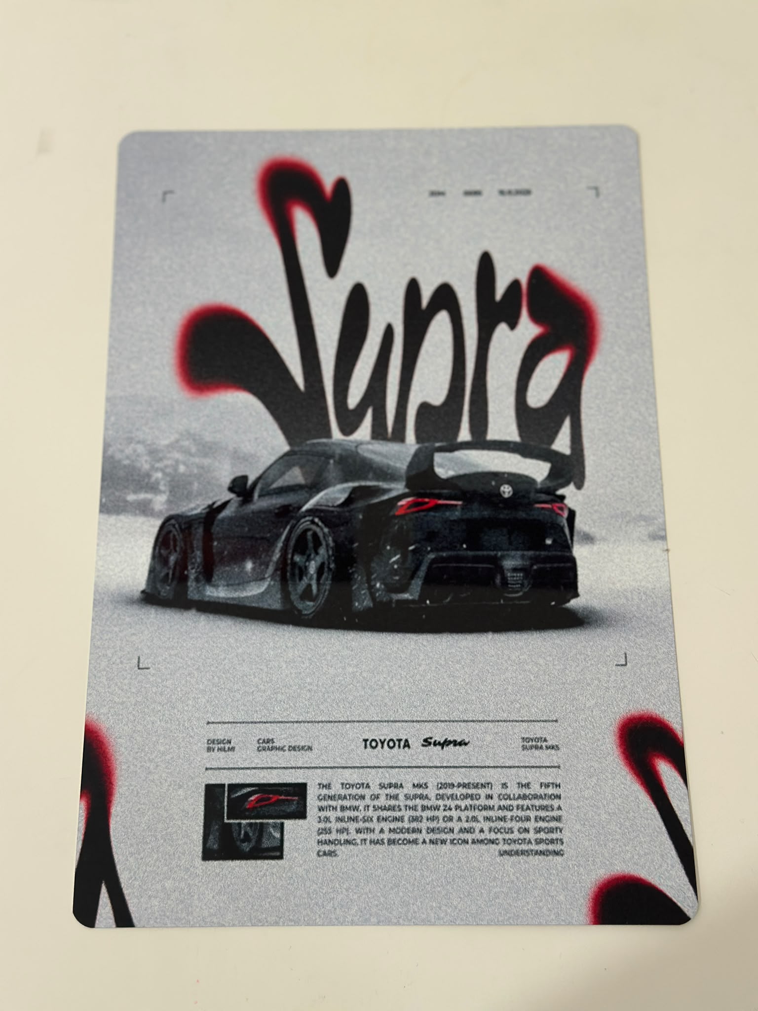 Toyota Supra MK5 A90 Streetwear Airbrush Poster Metal Duvar Tablosu Toyota Supra MK5 A90 Streetwear Airbrush Poster Metal Duvar Tablosu