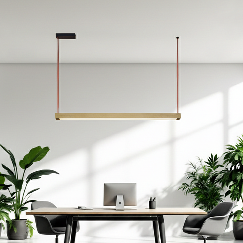 Metal Reta Siyah Sarkıt Avize 120 cm