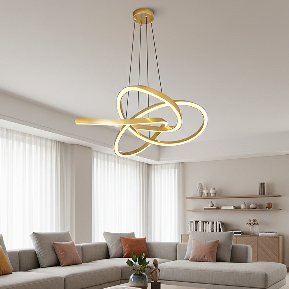 Metal Helical Yuvarlak Sarkıt Avize 150 cm