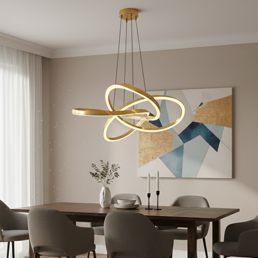Metal Helical Yuvarlak Sarkıt Avize 150 cm