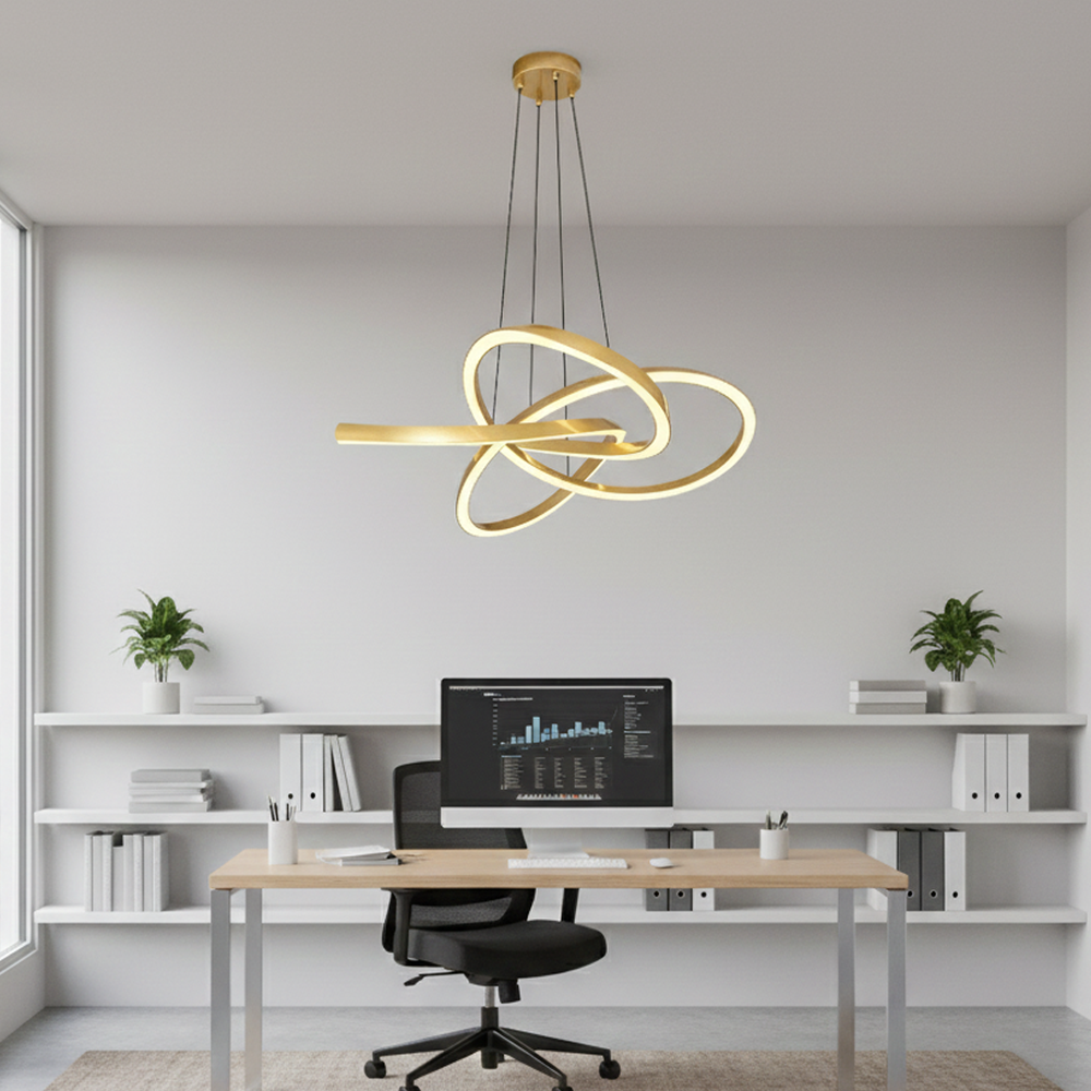 Metal Helical Yuvarlak Sarkıt Avize 150 cm — görsel 5
