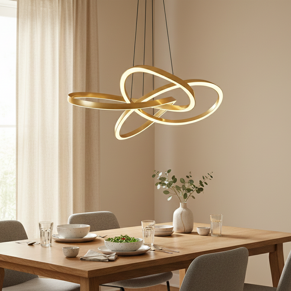 Metal Helical Yuvarlak Sarkıt Avize 150 cm — görsel 8