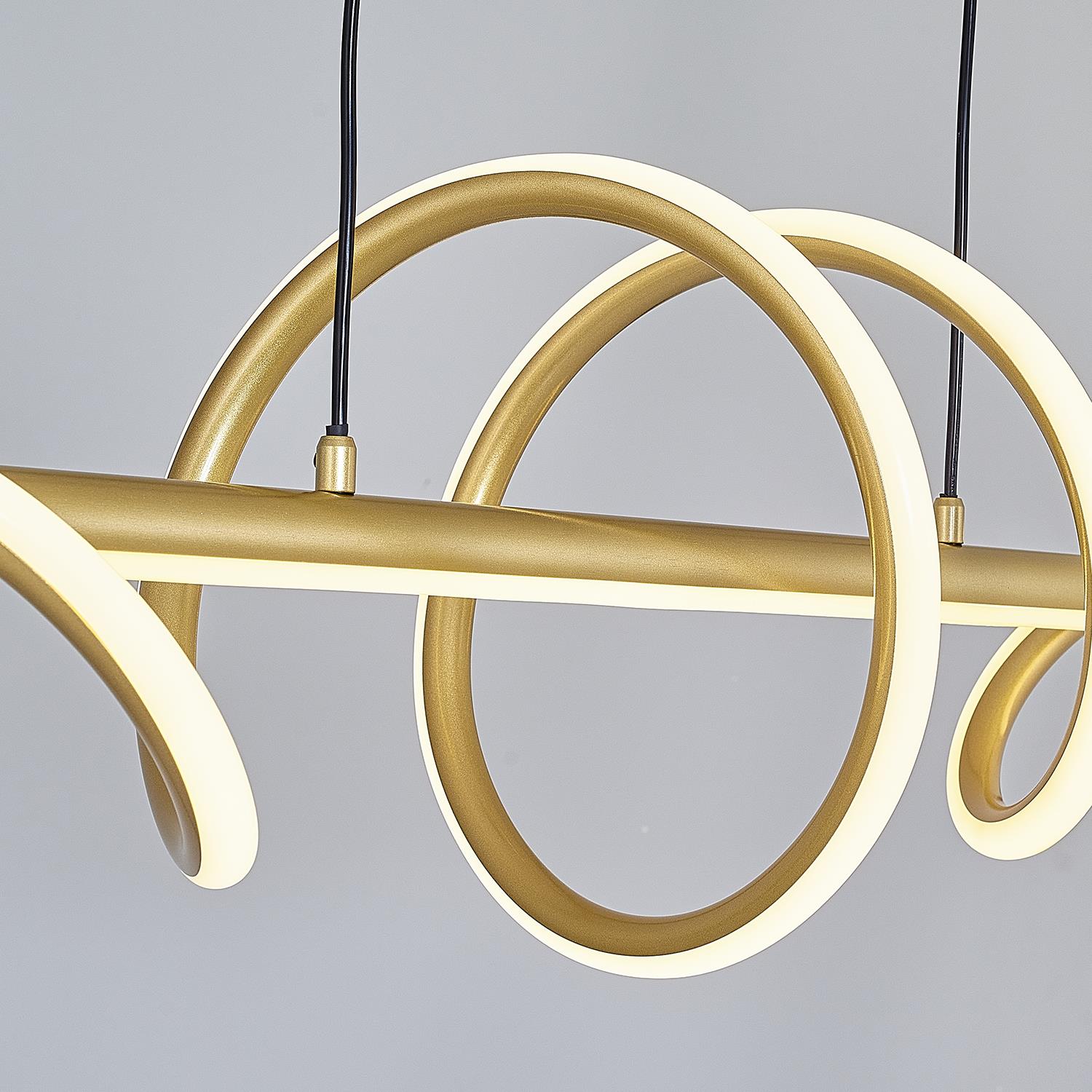 Metal Helical Uzun Sarkıt Avize 120 cm — görsel 4