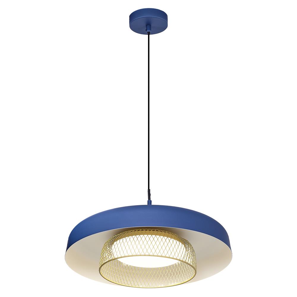 Mavi Metal Petiti 34cm Sarkıt Avize 120 cm