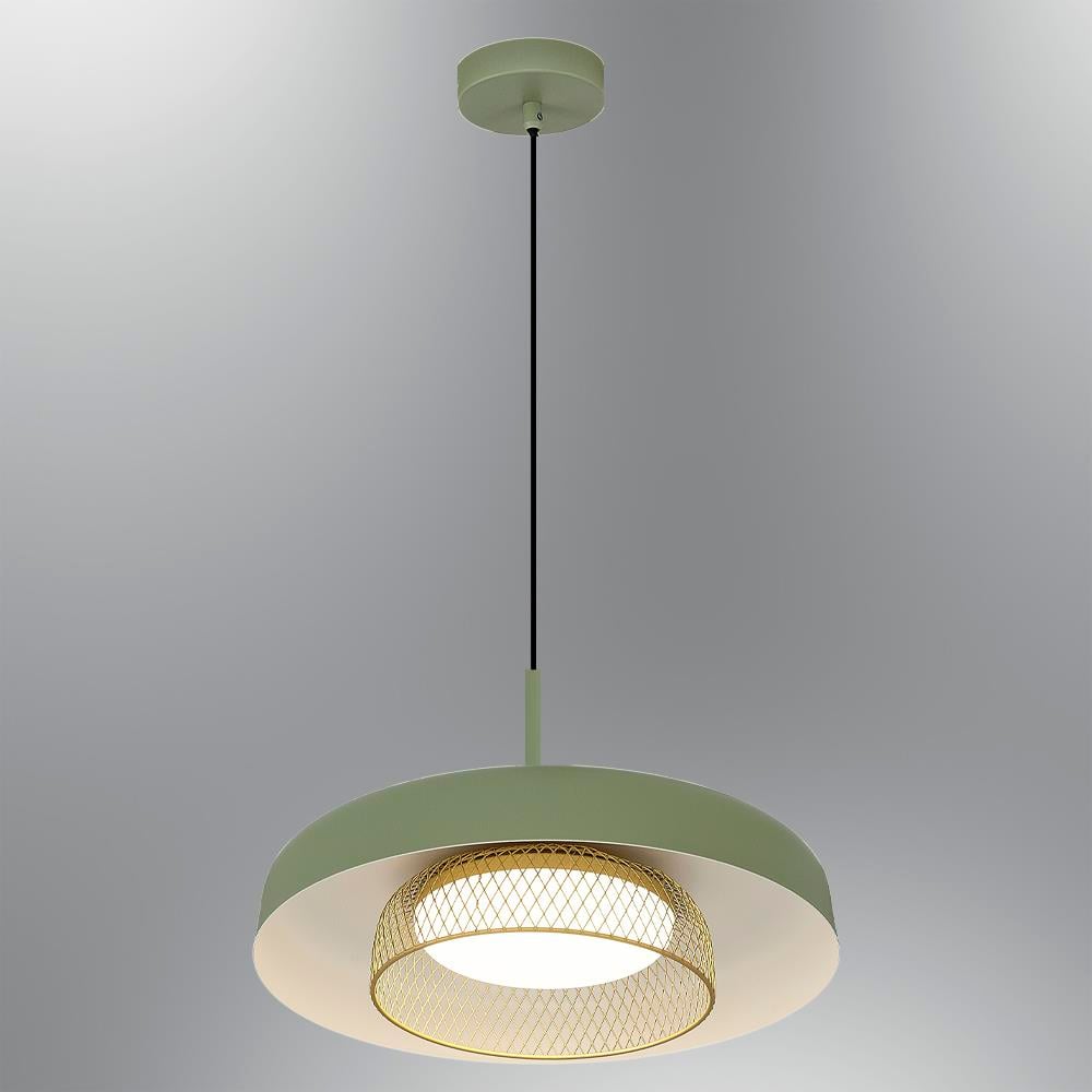 Yeşil Metal Petiti 34cm Sarkıt Avize 120 cm