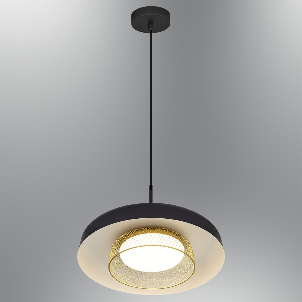 Siyah Metal Petiti 34cm Sarkıt Avize 120 cm