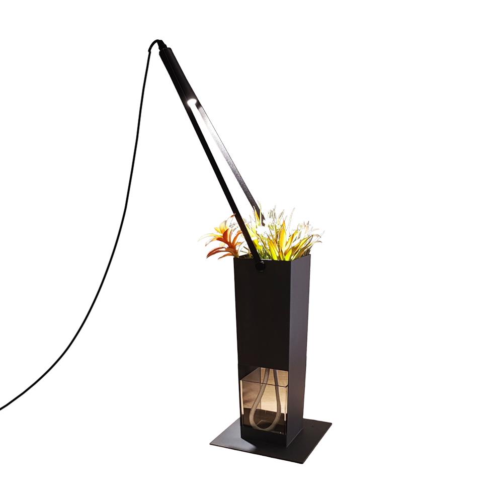 Negro Metal Floral L160*W160*H720 Lámpara de Pie 16 cm