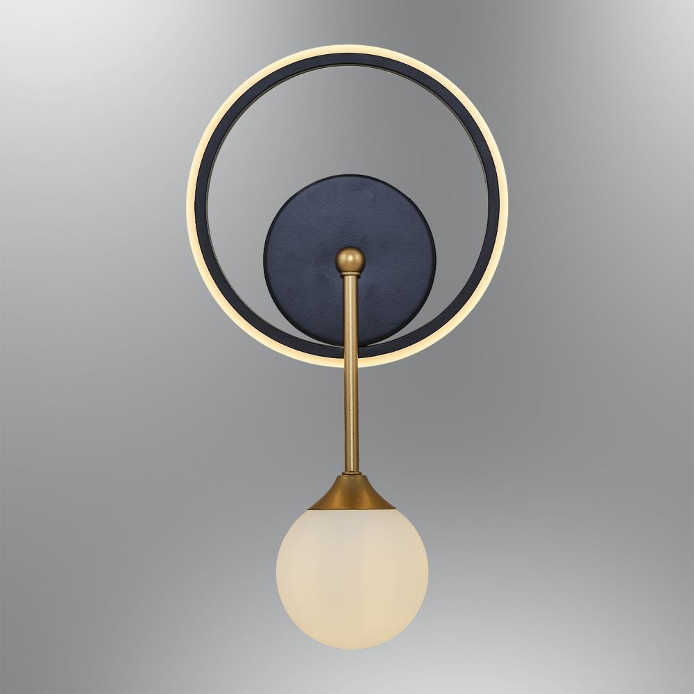 Siyah Metal Halo Yuvarlak Aplik 25 cm