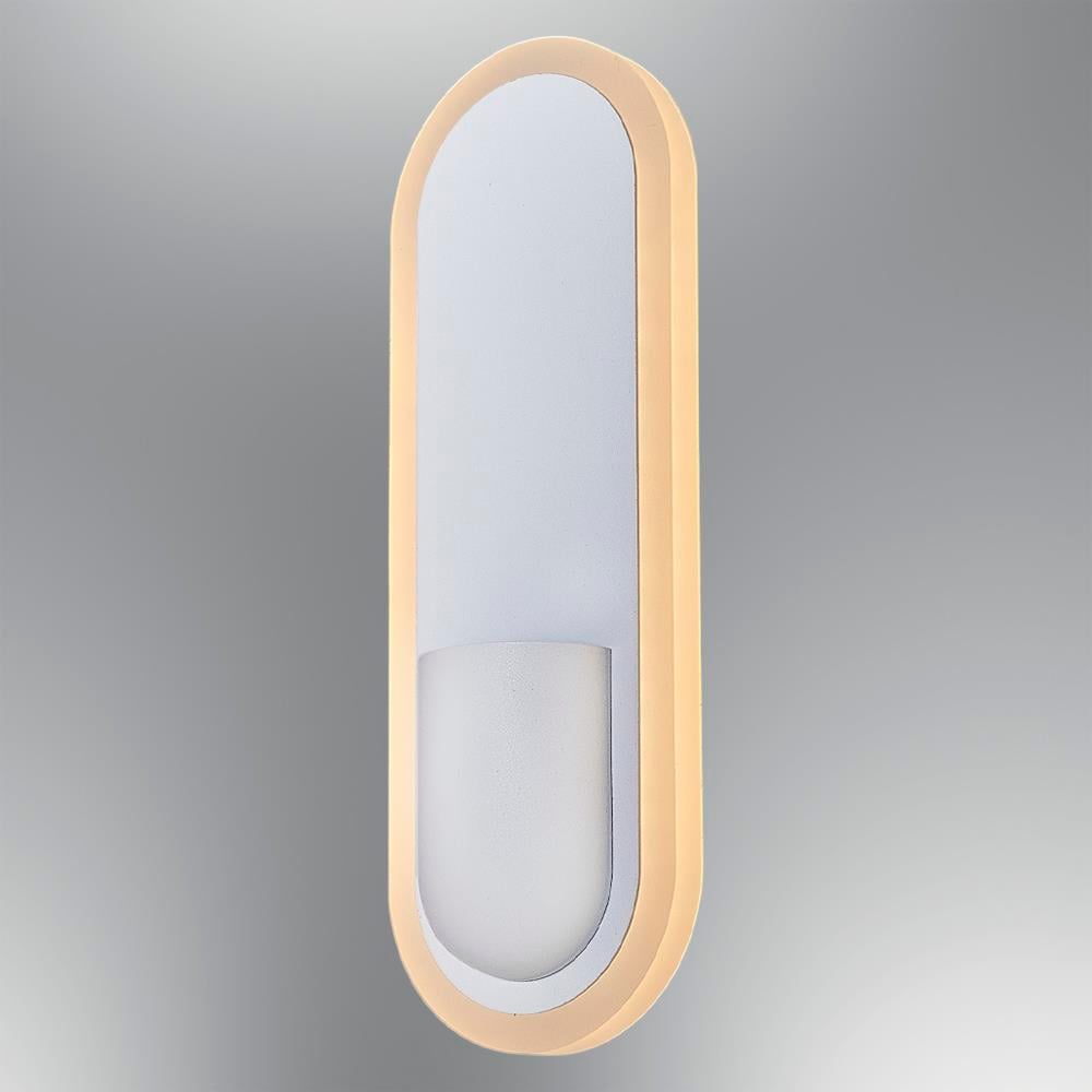 Weiß Metall Taschenlampe LED Wandleuchte 9 cm 9W