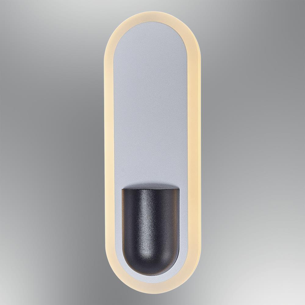 Schwarz Metall Taschenlampe LED Wandleuchte 9 cm