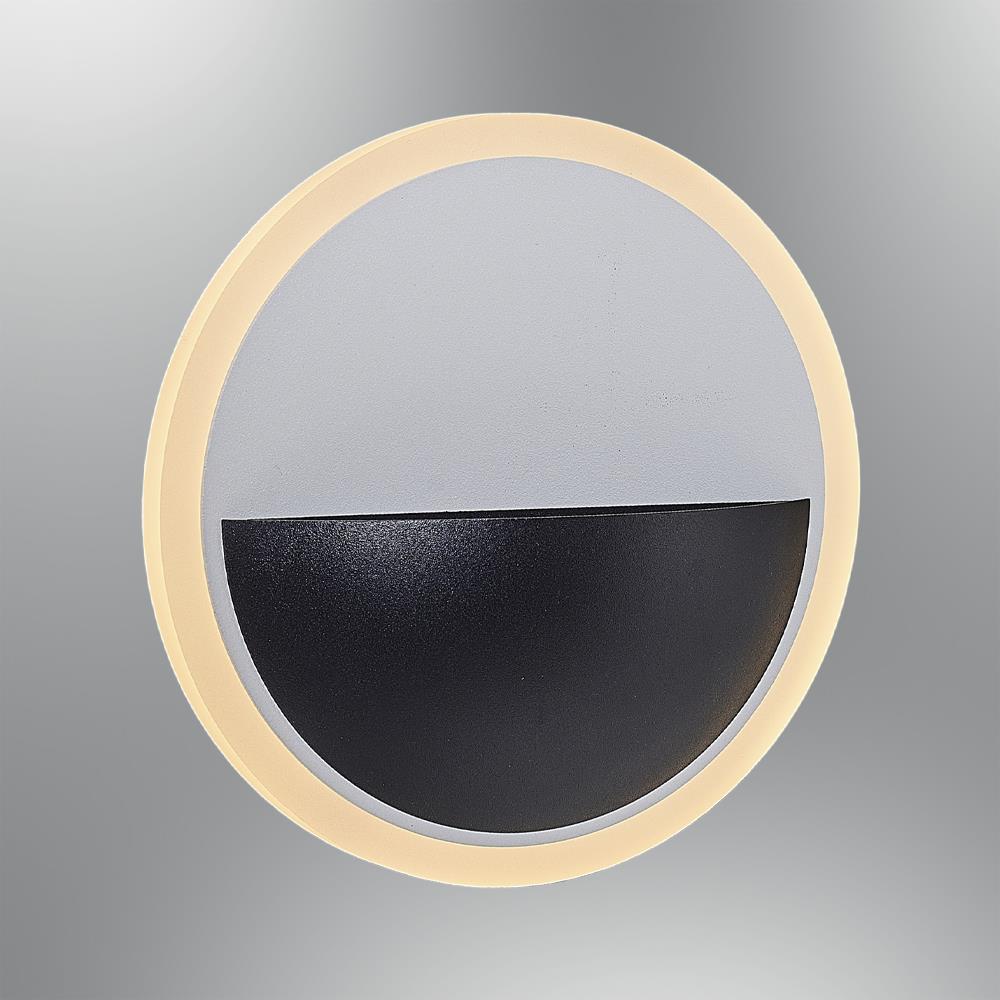 Schwarz Metall Ball LED Wandleuchte