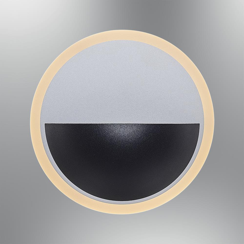 Schwarz Metall Ball LED Wandleuchte