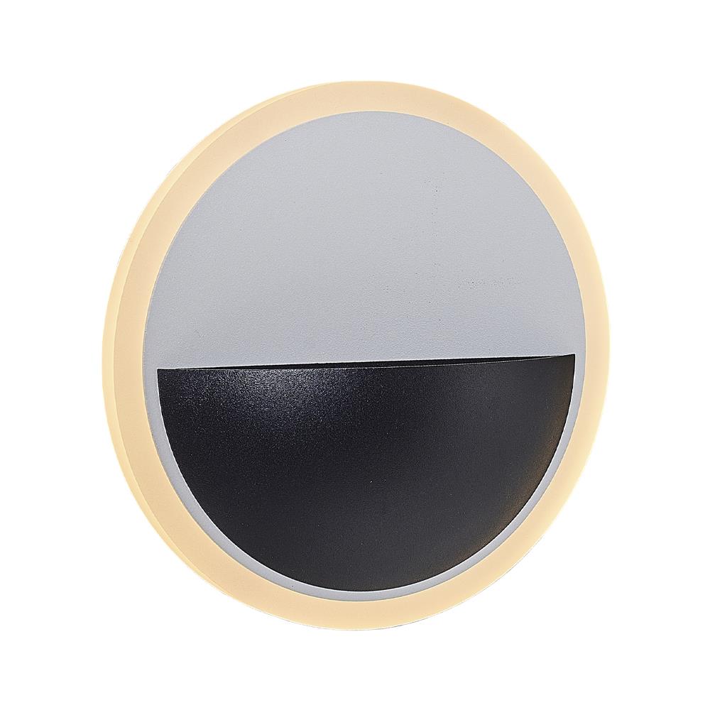 Schwarz Metall Ball LED Wandleuchte