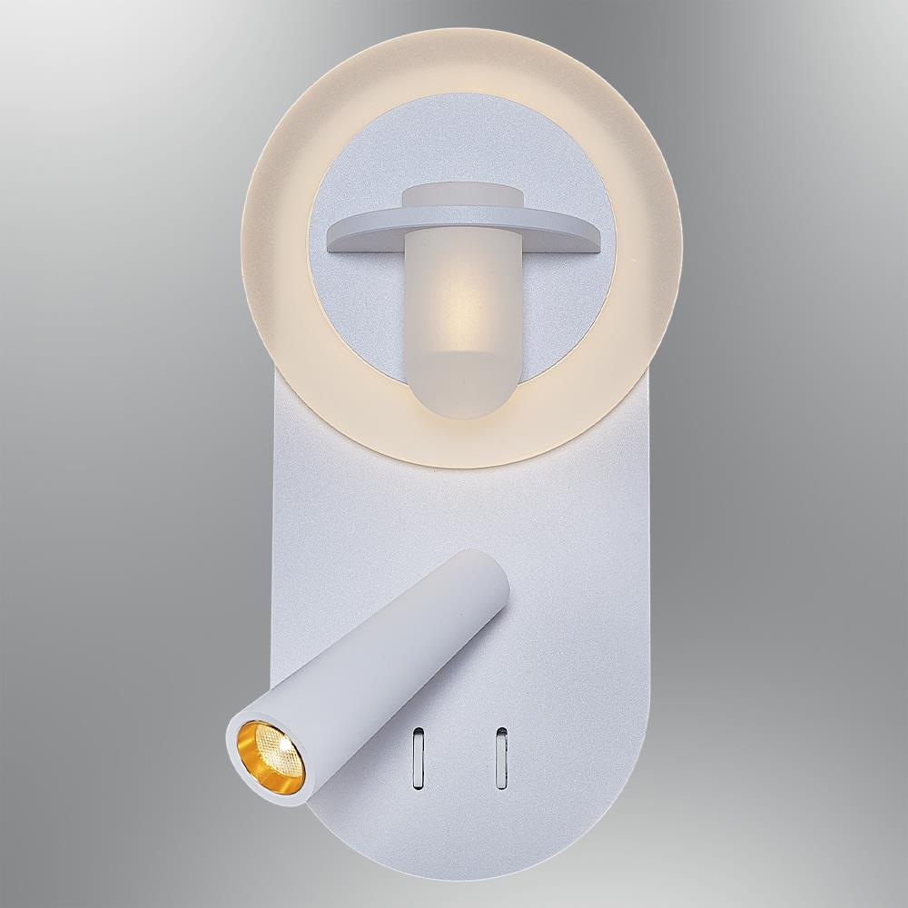 Weiß Metall Step LED Wandleuchte 11 cm