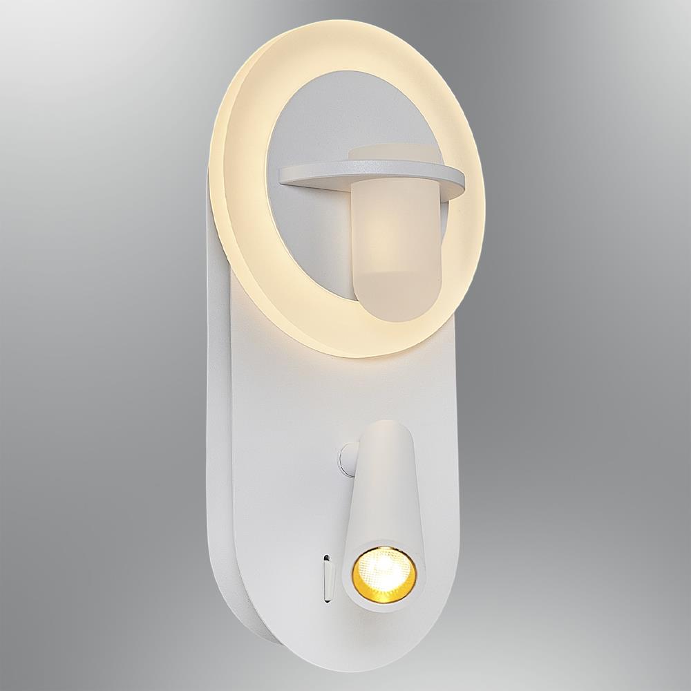 Weiß Metall Step LED Wandleuchte 11 cm