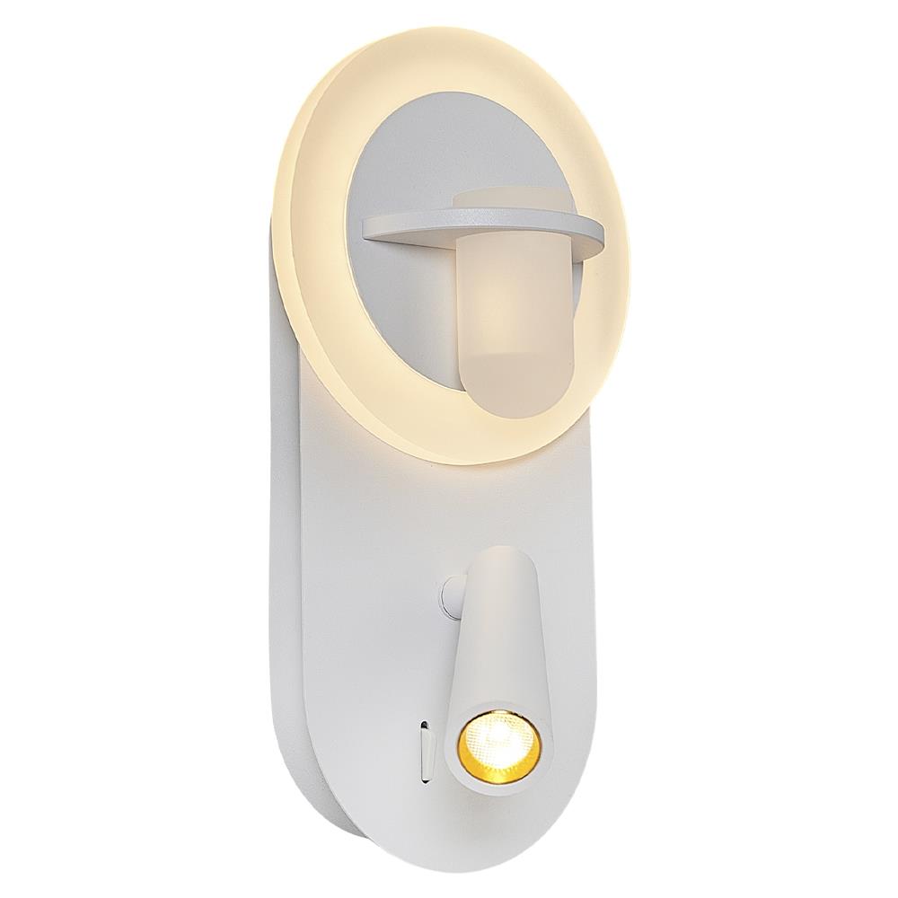 Weiß Metall Step LED Wandleuchte 11 cm
