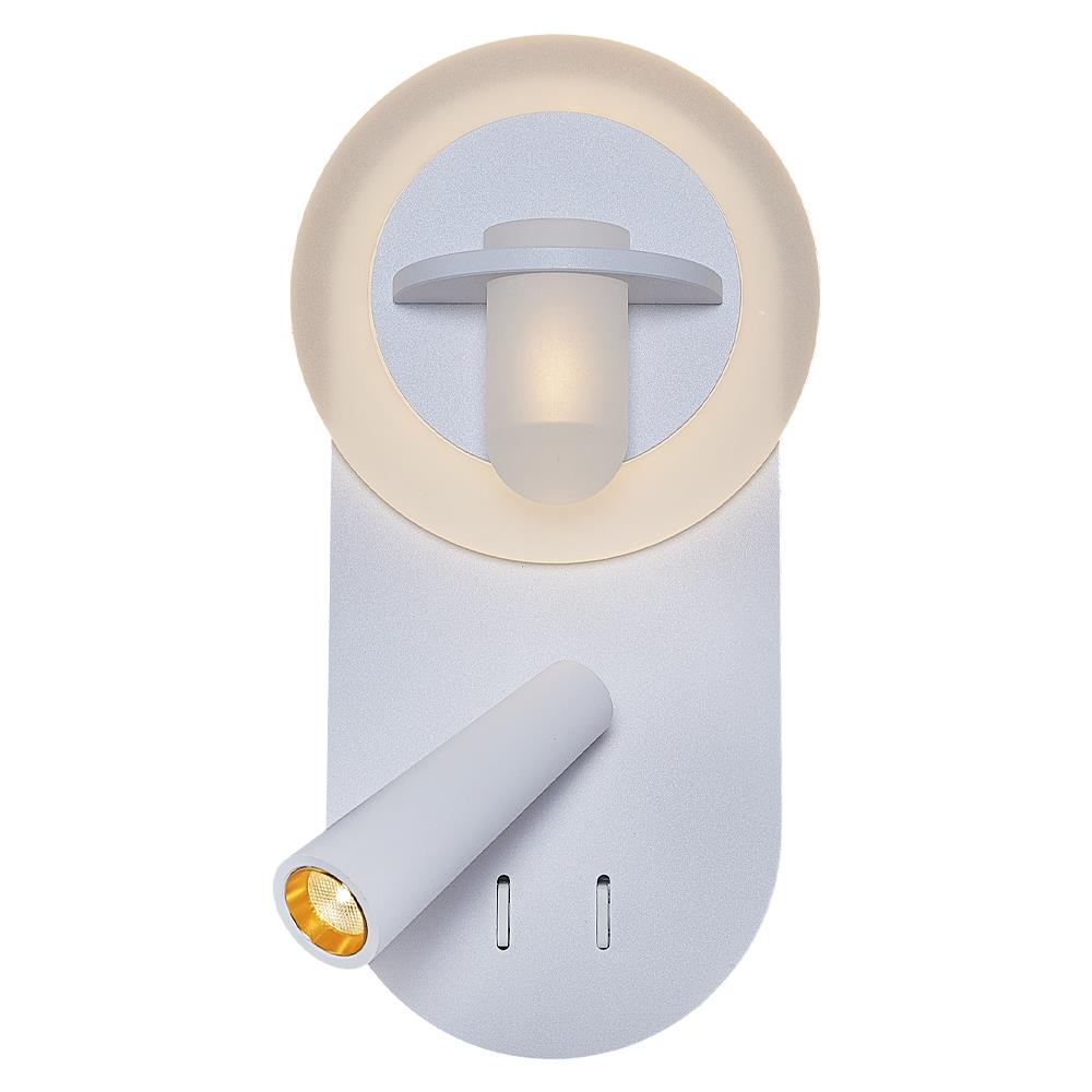 Weiß Metall Step LED Wandleuchte 11 cm