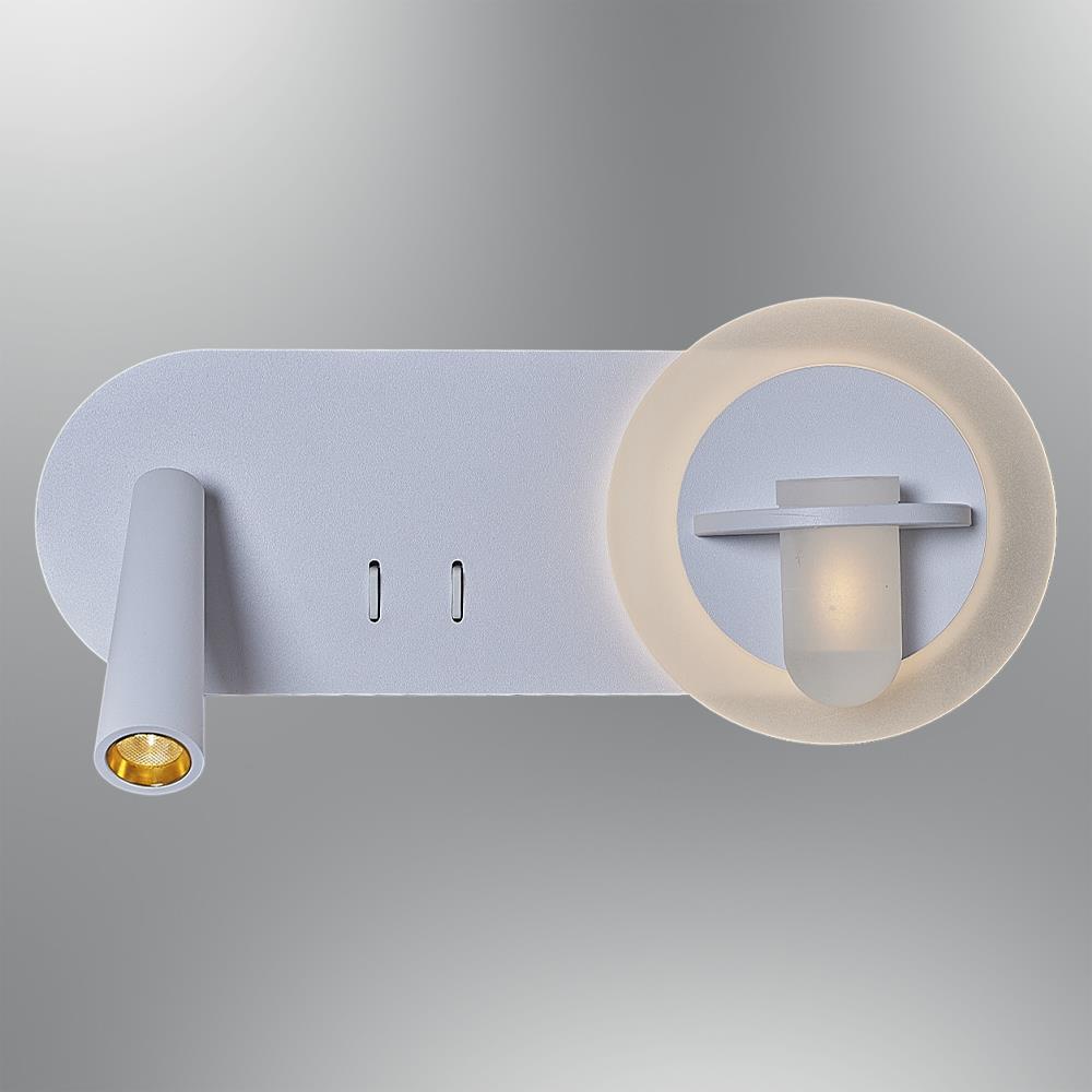 Weiß Metall Step LED Wandleuchte 30 cm