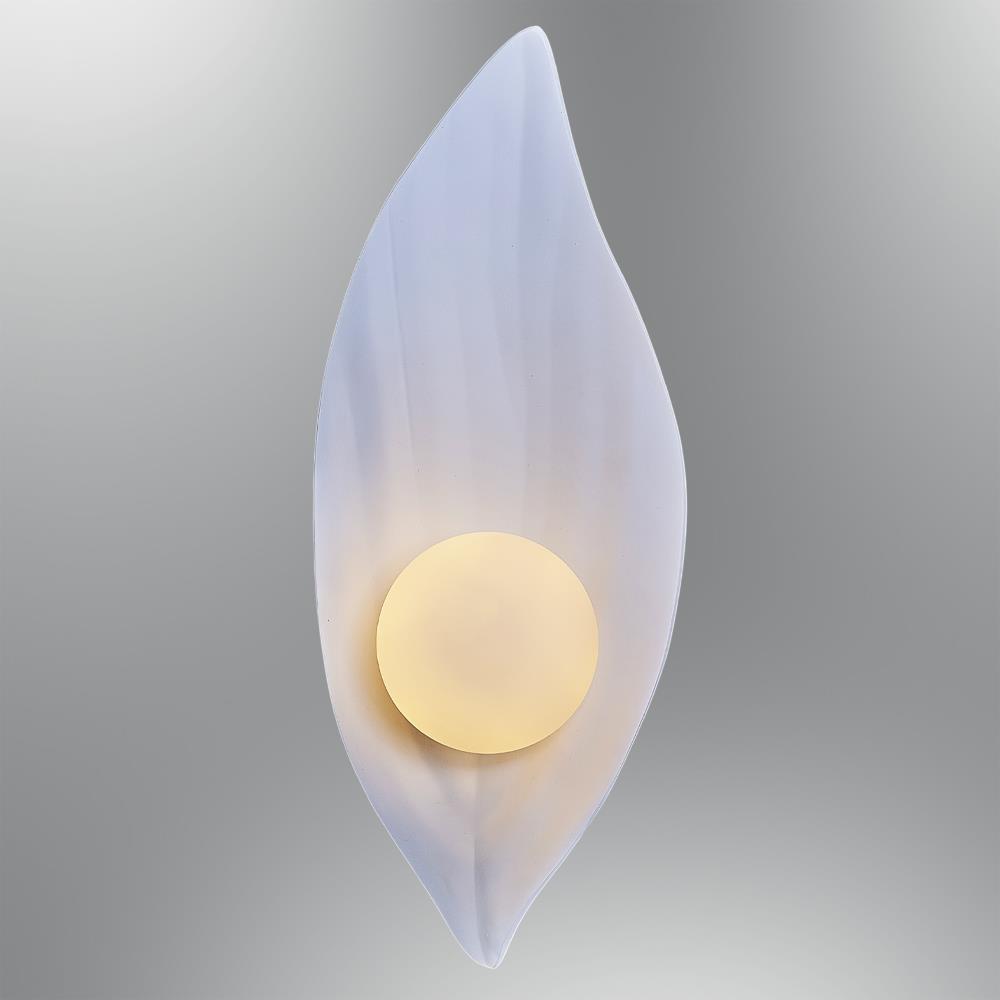 Weiß Glas Pearl Groß Wandleuchte 18 cm