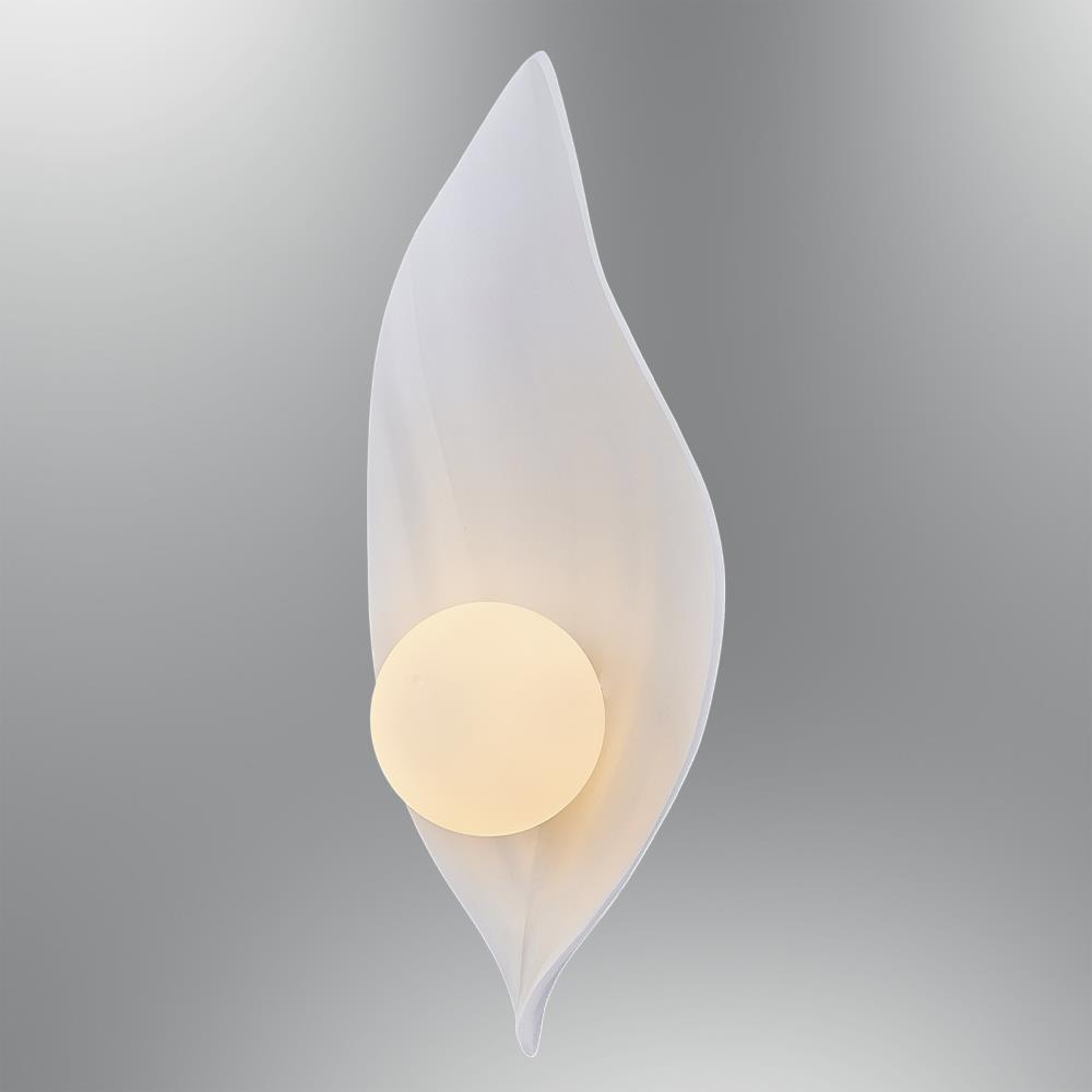 Weiß Glas Pearl Groß Wandleuchte 18 cm