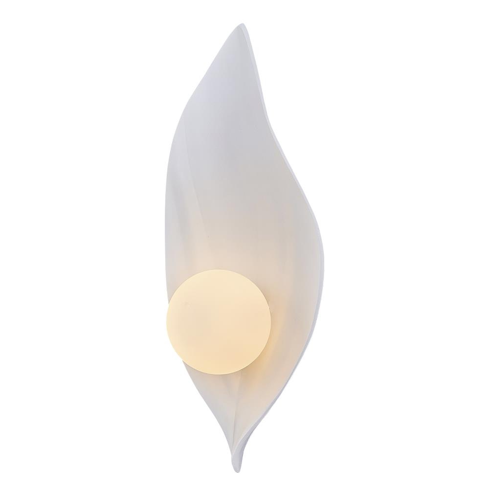 Weiß Glas Pearl Groß Wandleuchte 18 cm
