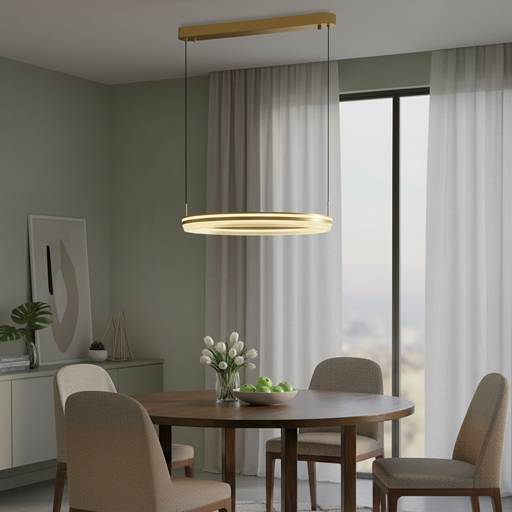 Tekli Metal Seira 60 Sarkıt Avize 120 cm