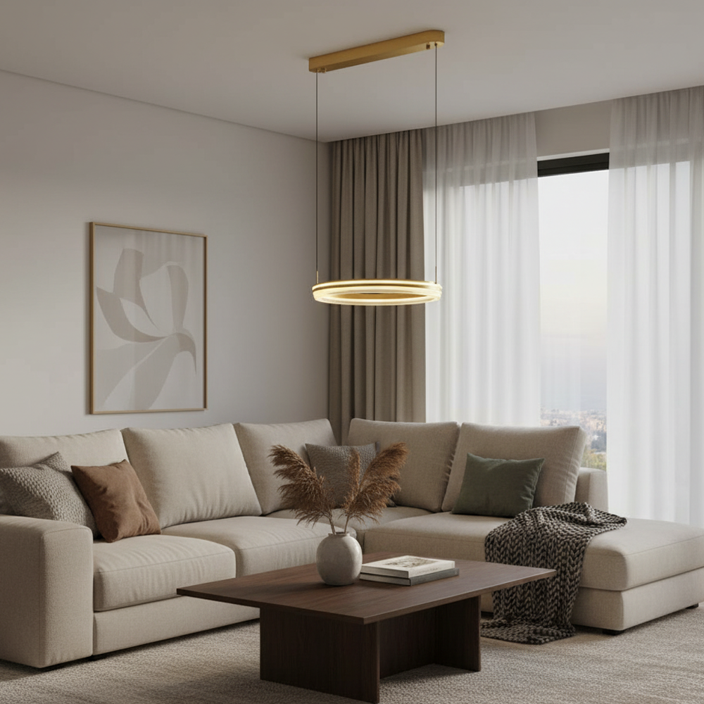 Tekli Metal Seira 60 Sarkıt Avize 120 cm — görsel 7