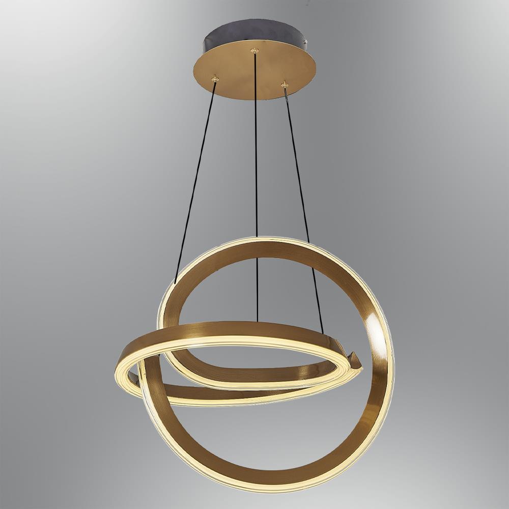 Beyaz Metal Galaksi 46cm Sarkıt Avize 42 cm