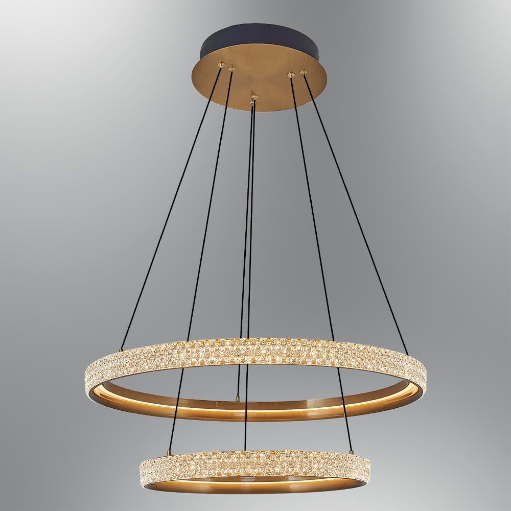 2'li Beyaz Metal Cipale 40+60cm Sarkıt Avize 150 cm (2734-2A-20) — görsel 5