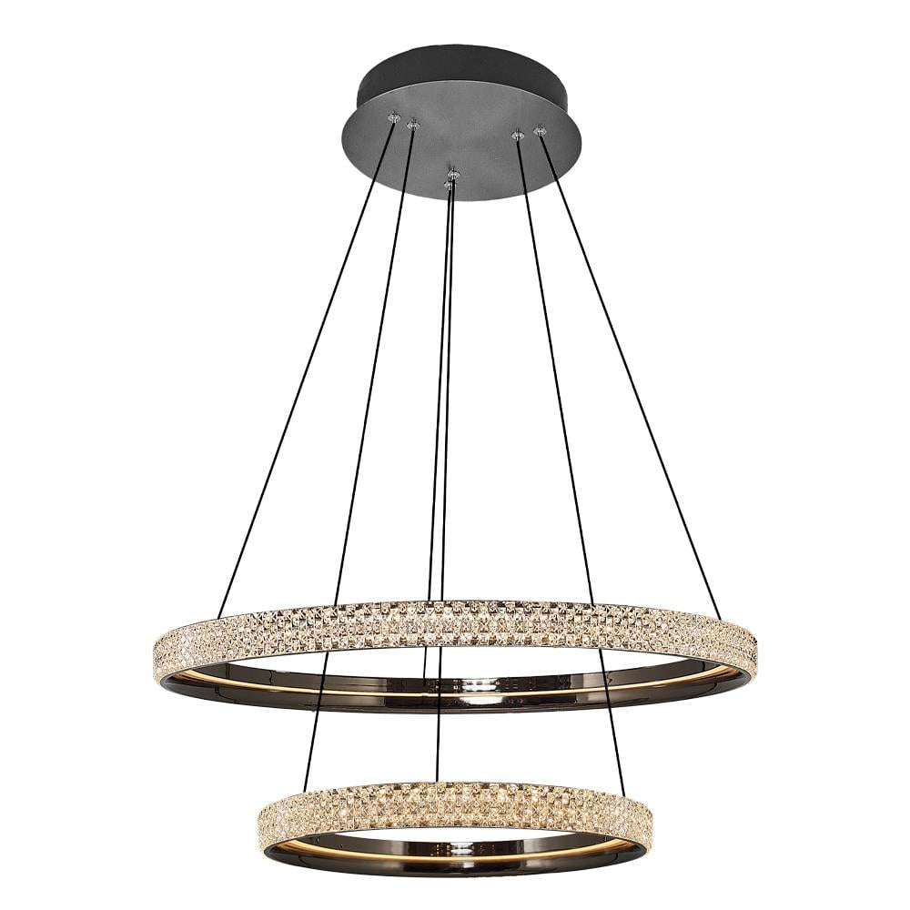 2'li Beyaz Metal Cipale 40+60cm Sarkıt Avize 150 cm (2734-2A-24) — görsel 5