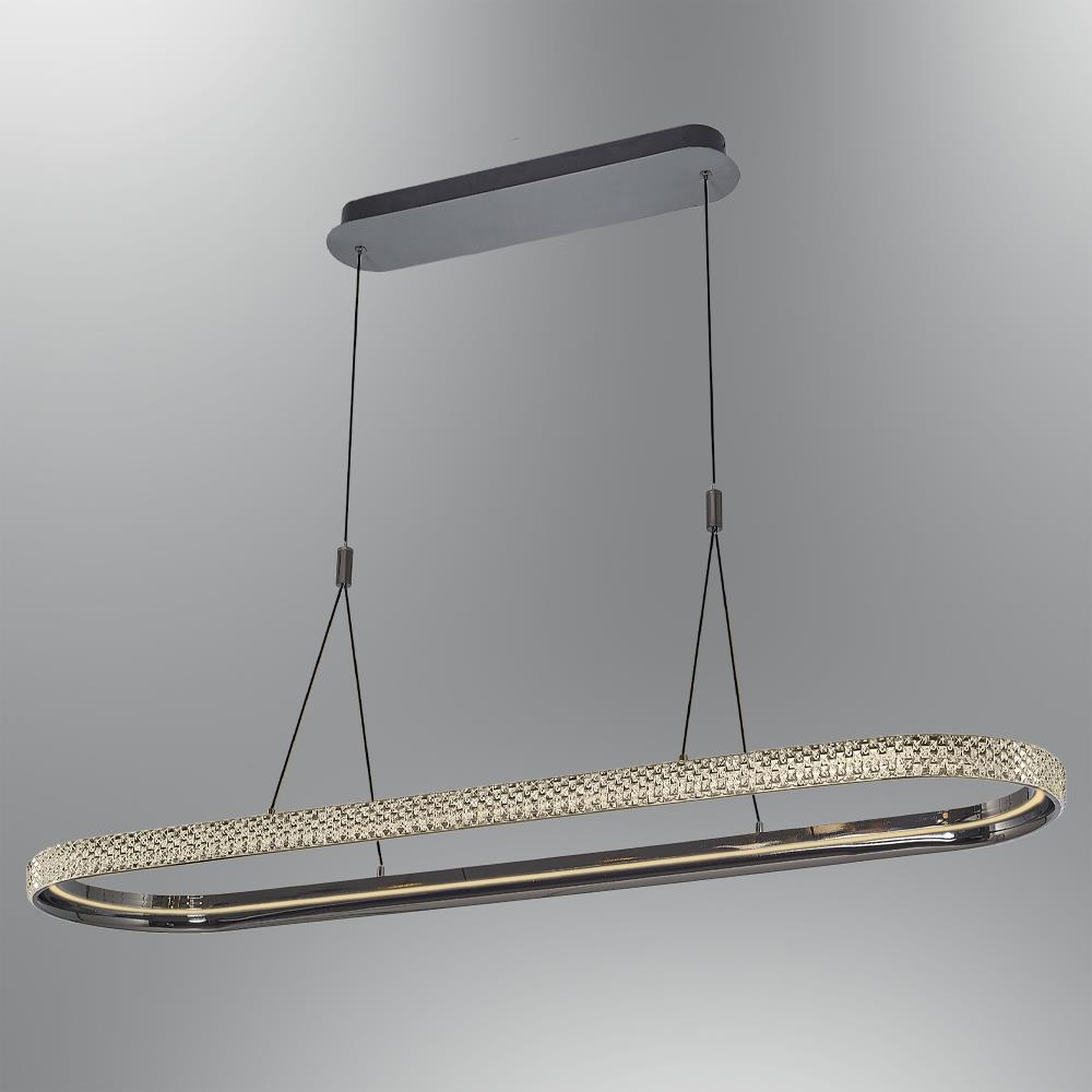 Beyaz Metal Cipale Uzun Sarkıt Avize 115 cm (2734-AS-24) — görsel 4