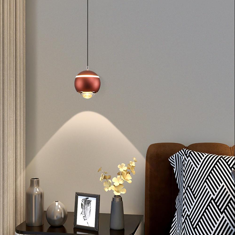 Tekli Metal Roge Kahve Sarkıt Avize 120 cm