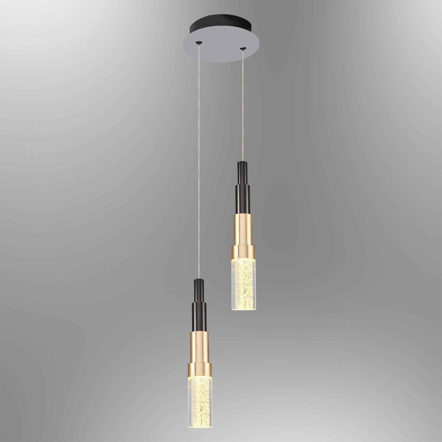 Metal Flute Platin Sarkıt Avize 120 cm