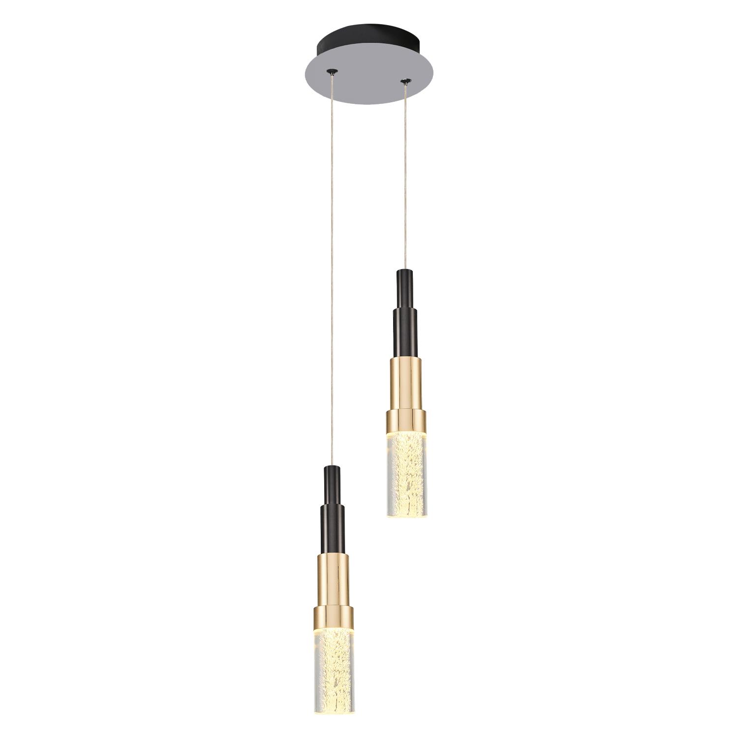 Metal Flute Platin Sarkıt Avize 120 cm
