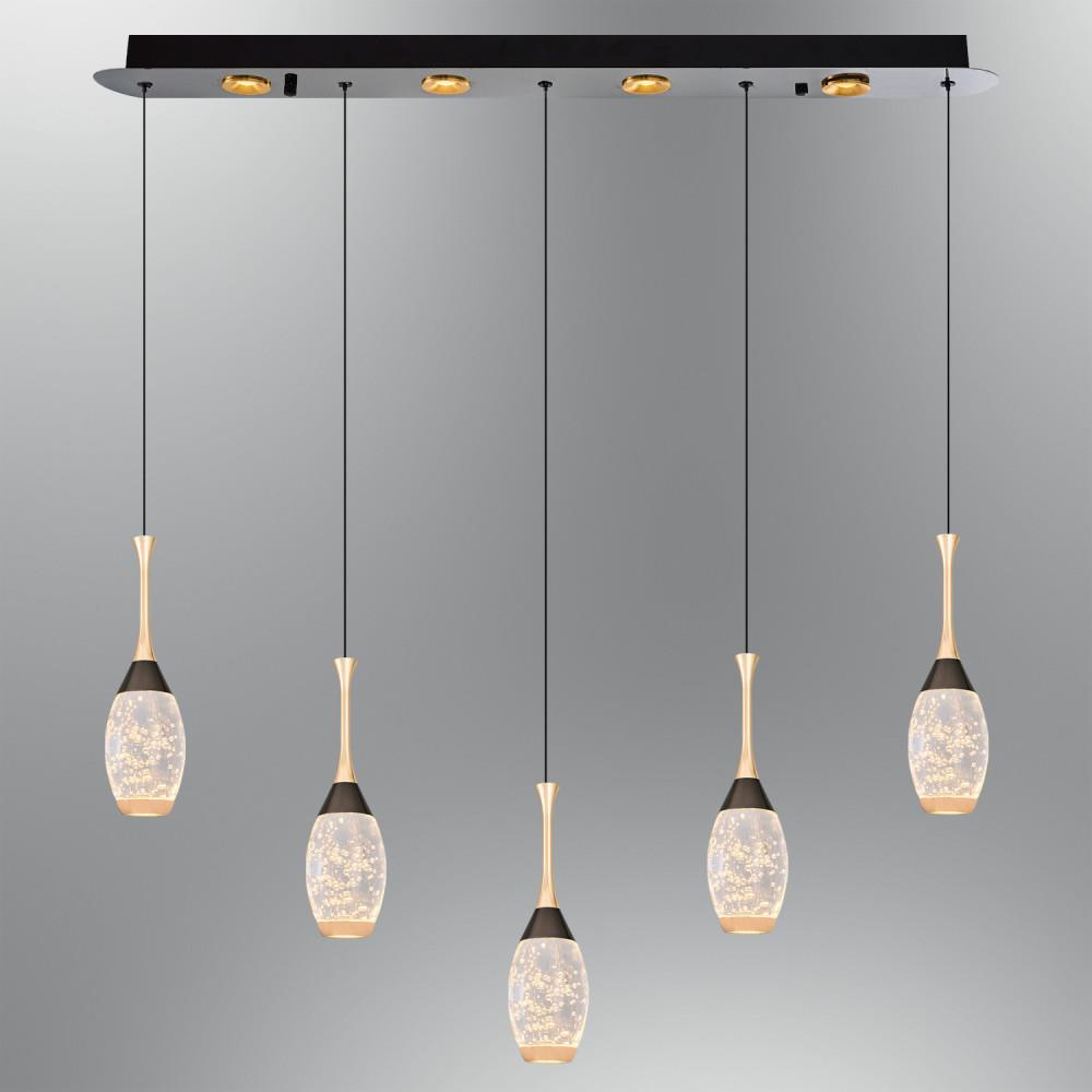 Gold Metal Drop Sıralı Sarkıt Avize 90 cm