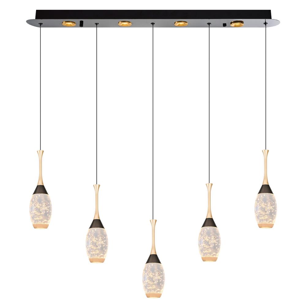 Gold Metal Drop Sıralı Sarkıt Avize 90 cm