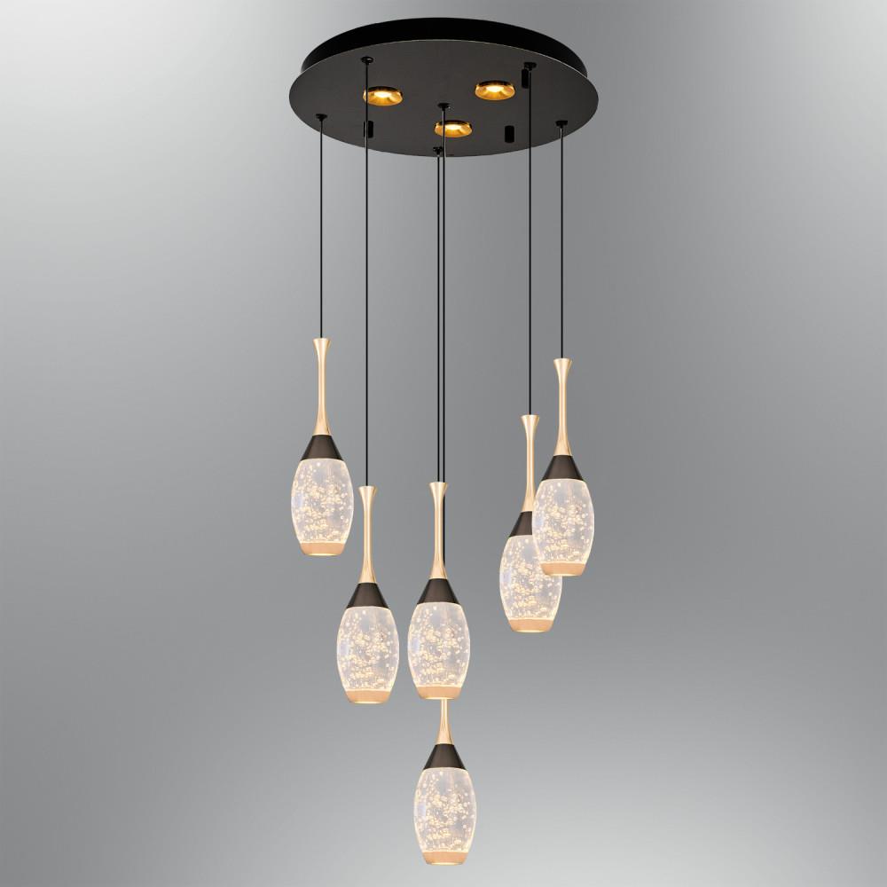 Gold Metal Drop Yuvarlak Sarkıt Avize 120 cm