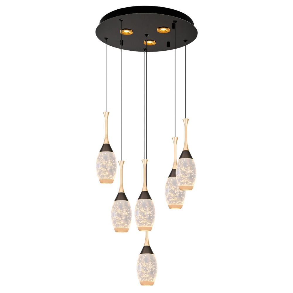 Gold Metal Drop Yuvarlak Sarkıt Avize 120 cm — görsel 3