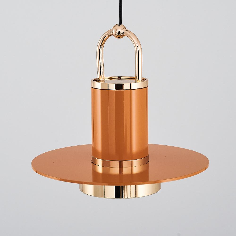 Tekli Metal Marina Oranj Sarkıt Avize 120 cm