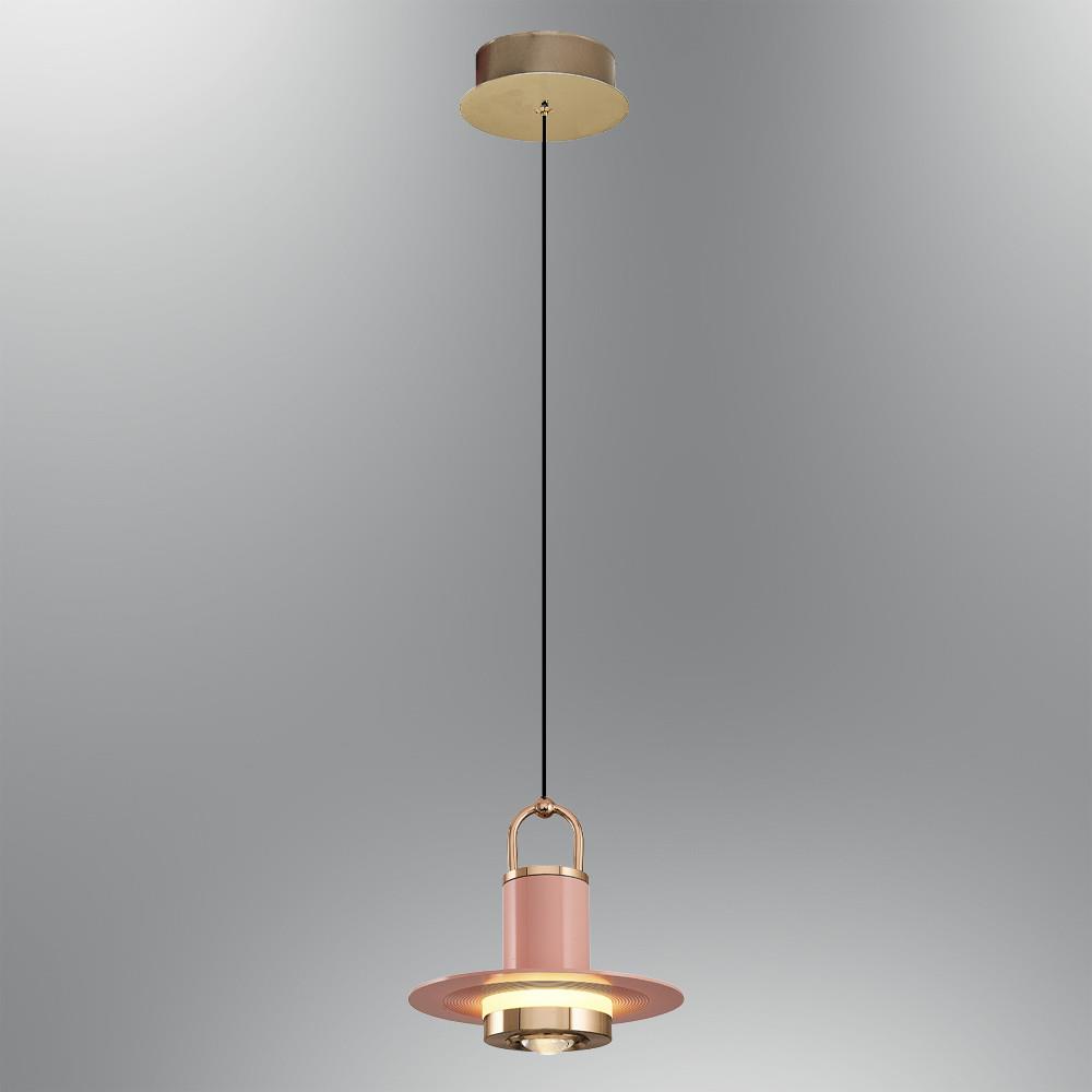 Tekli Metal Marina Pembe Sarkıt Avize 120 cm