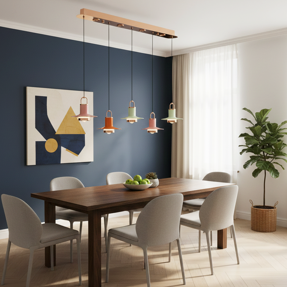 Mixed Metal Marina Sıralı Sarkıt Avize 90 cm — görsel 3