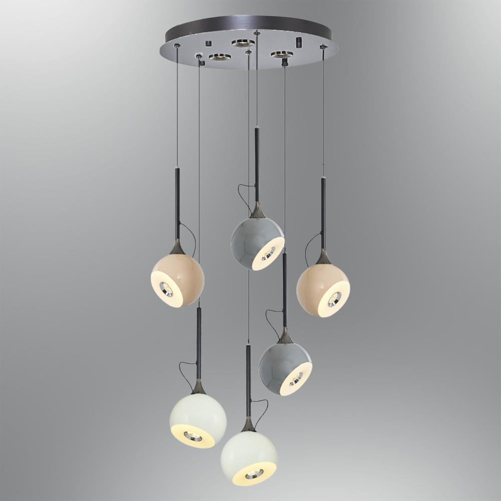 Mixed Metal Fleas Yuvarlak Sarkıt Avize 120 cm — görsel 3