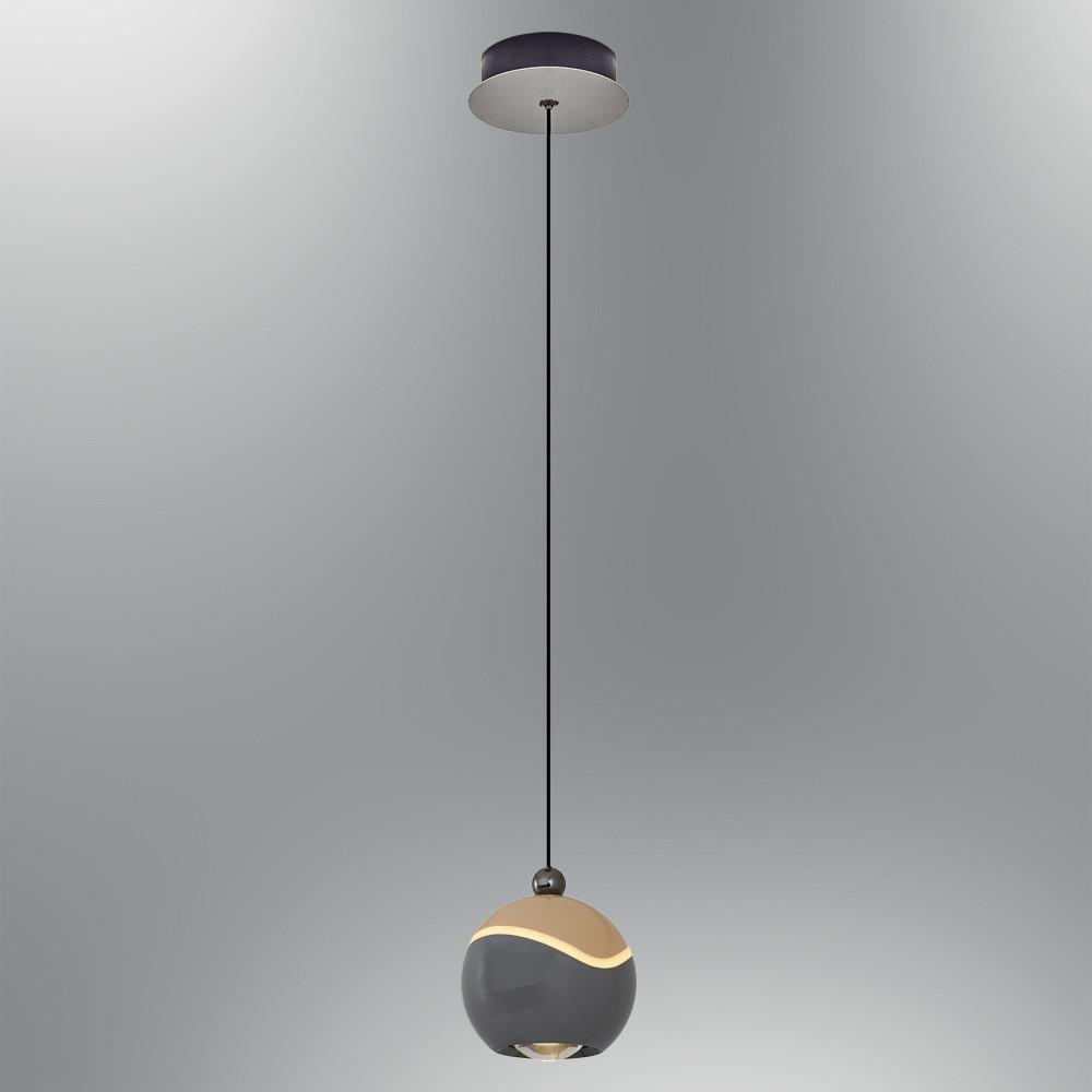 Tekli Metal Pastel Gri Sarkıt Avize 120 cm