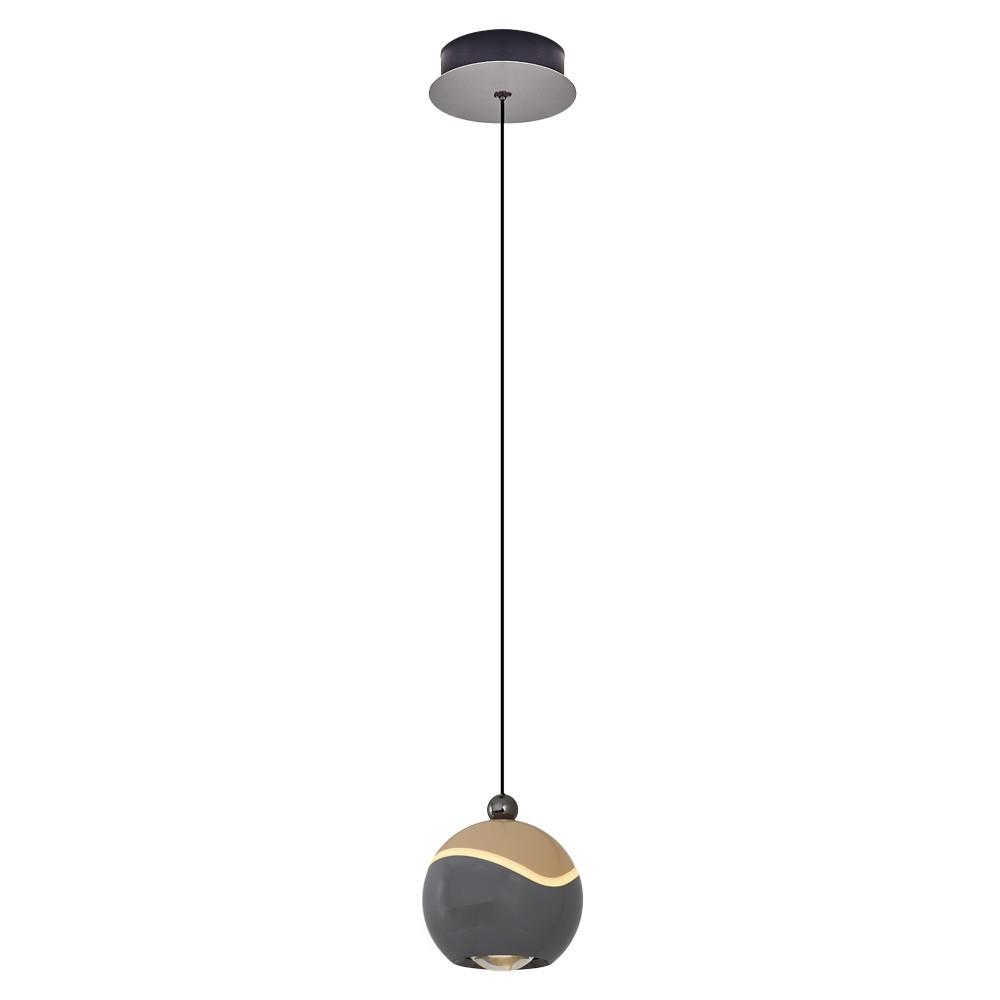 Tekli Metal Pastel Gri Sarkıt Avize 120 cm