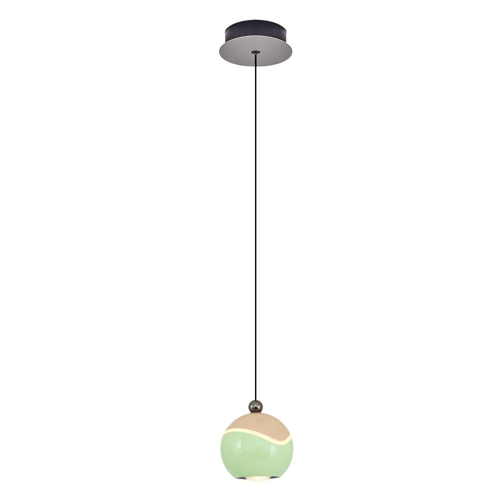 Tekli Metal Pastel Yeşil Sarkıt Avize 120 cm — görsel 3