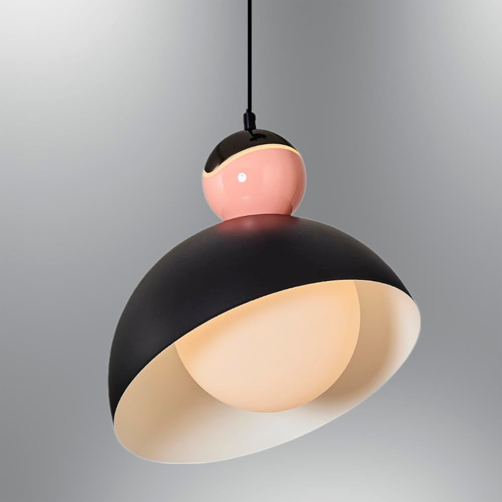 Siyah Metal Pastel TEKLİ Sarkıt Avize 120 cm — görsel 5