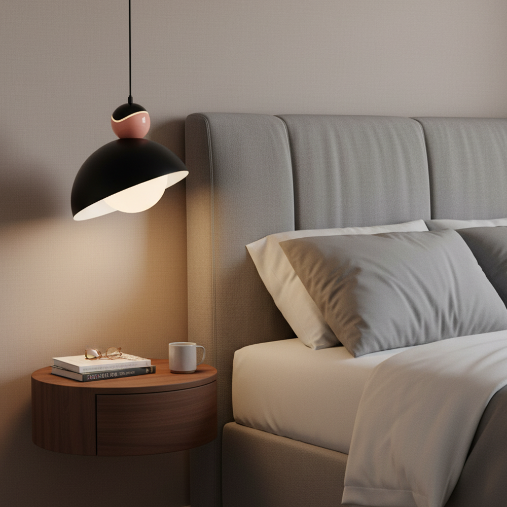 Siyah Metal Pastel TEKLİ Sarkıt Avize 120 cm — görsel 6
