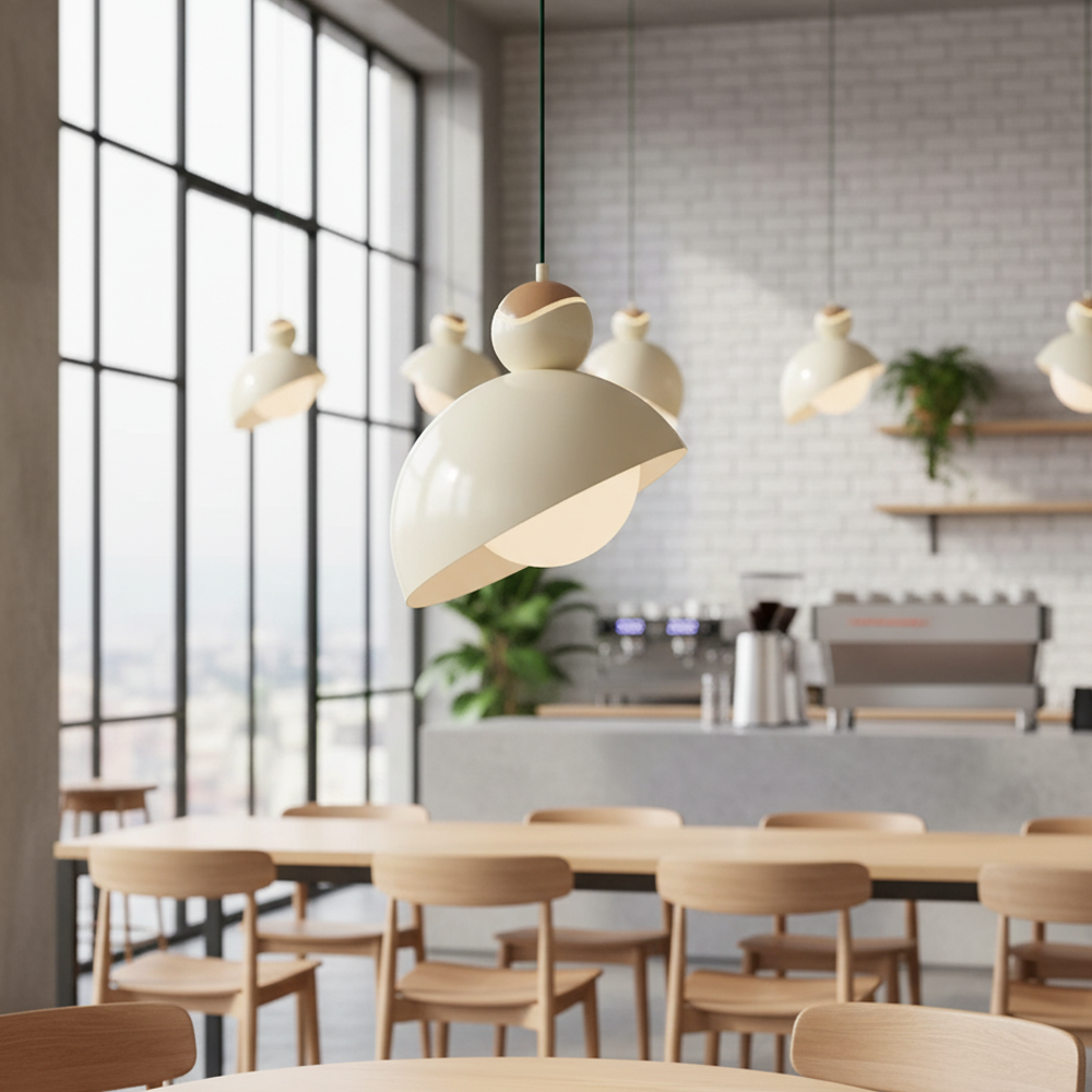 KREM Metal Pastel TEKLİ Sarkıt Avize 120 cm