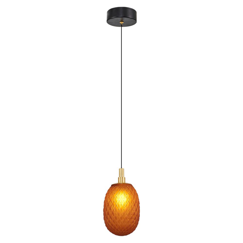 Tekli Metal Mest Cam Sarkıt Avize 120 cm