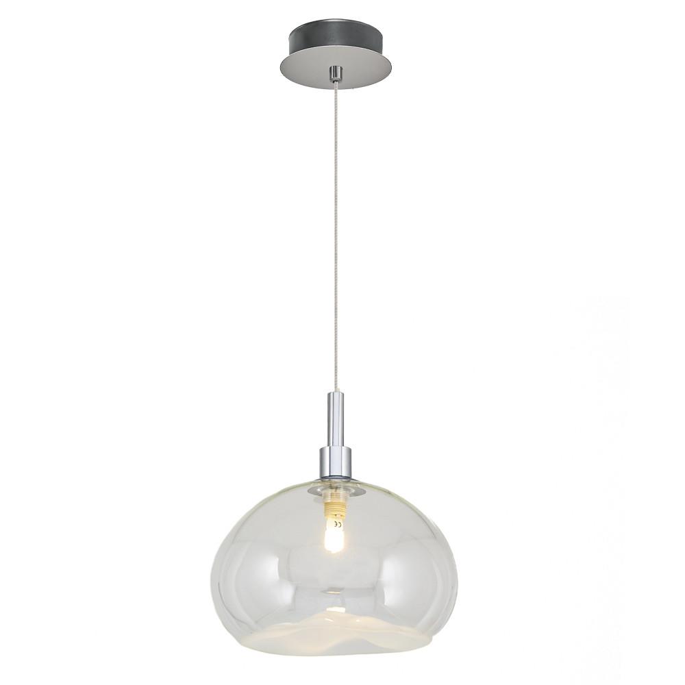 Tekli Metal Polo Şeffaf Sarkıt Avize 120 cm